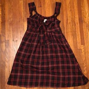 Plaid midi dress